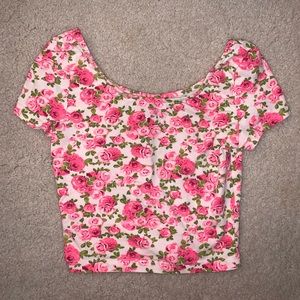 Charlotte Russe rose crop top